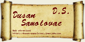 Dušan Samolovac vizit kartica